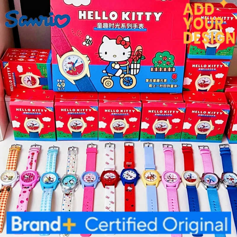 Sanrio Hello Kitty Childrens Fun Time Watch Blind Box - Cat Watch Gift for Best Friends Birthday Trendy Figure Toy Ornament H251223