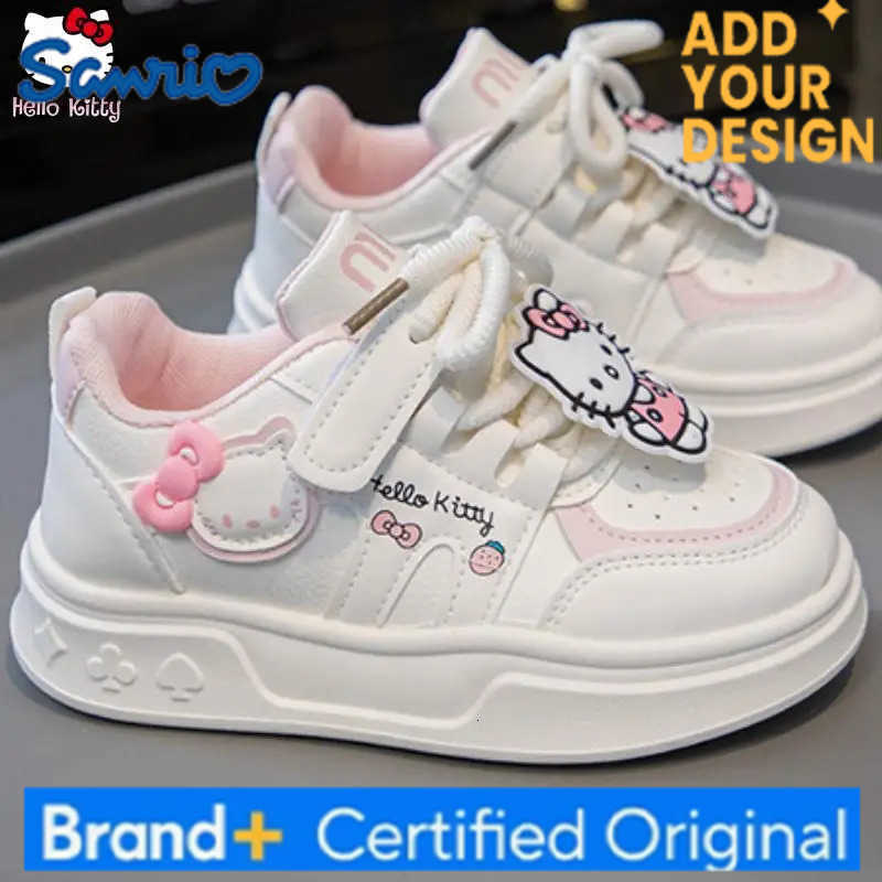 Sanrio Anime Hello Kitty Girls Sports Shoes Kawaii Soft Sole Childrens Shoes Cartoon Fashion Comfort Casual Running Shoes Gift H251223