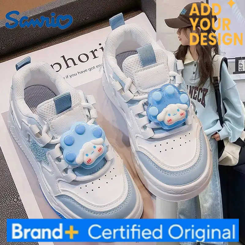 Sanrio Cinnamoroll Anime Kawaii Casual Children Shoes Spring Autumn 2025 Cute Cartoon Pendant Sneakers Gifts for Girls Boys H251223