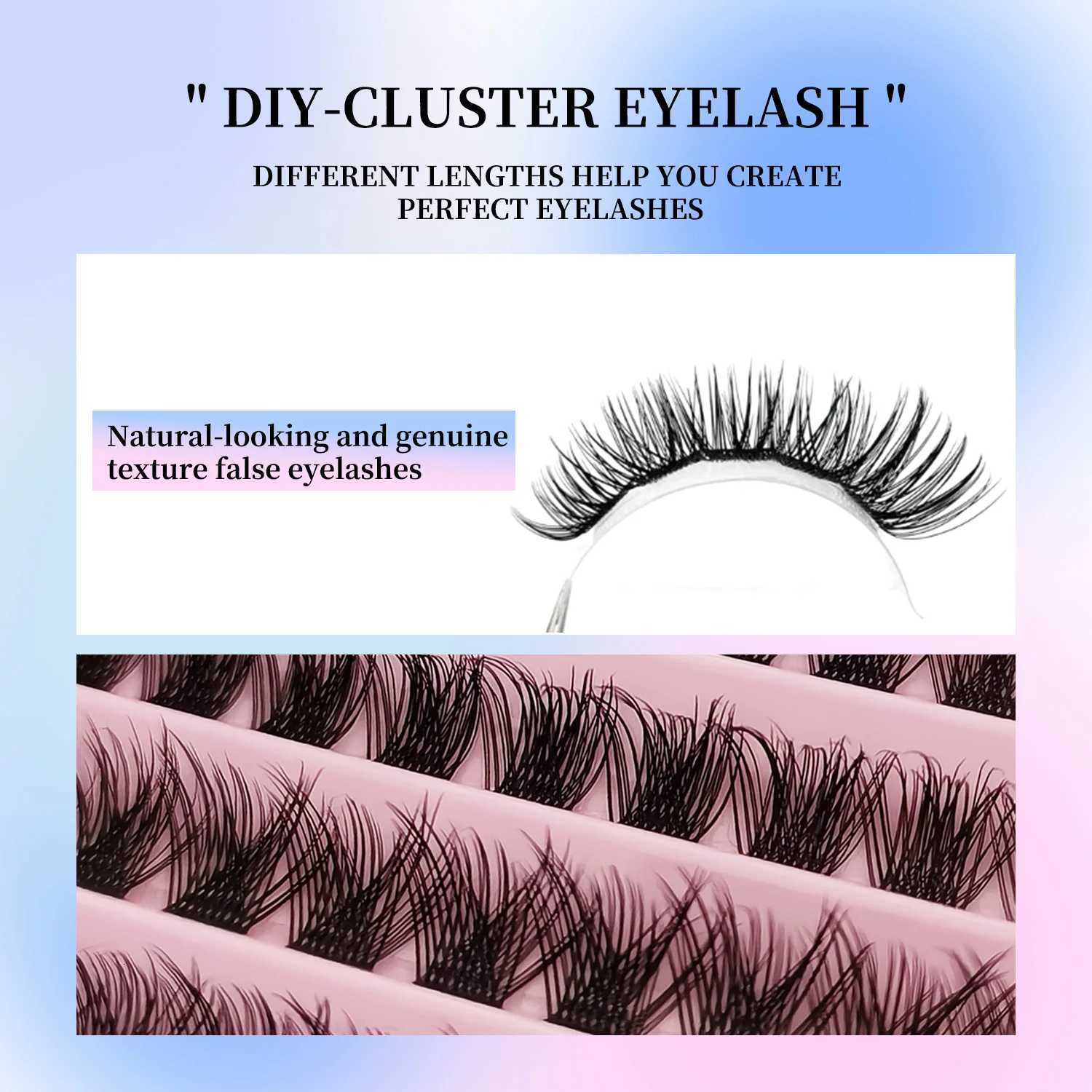 120Pcs Natural Eyelash Cluster Set D Curl 816mm Mixed Length Soft Band Lightweight Reusable False Eyelashes Cat Eye EffectT251223