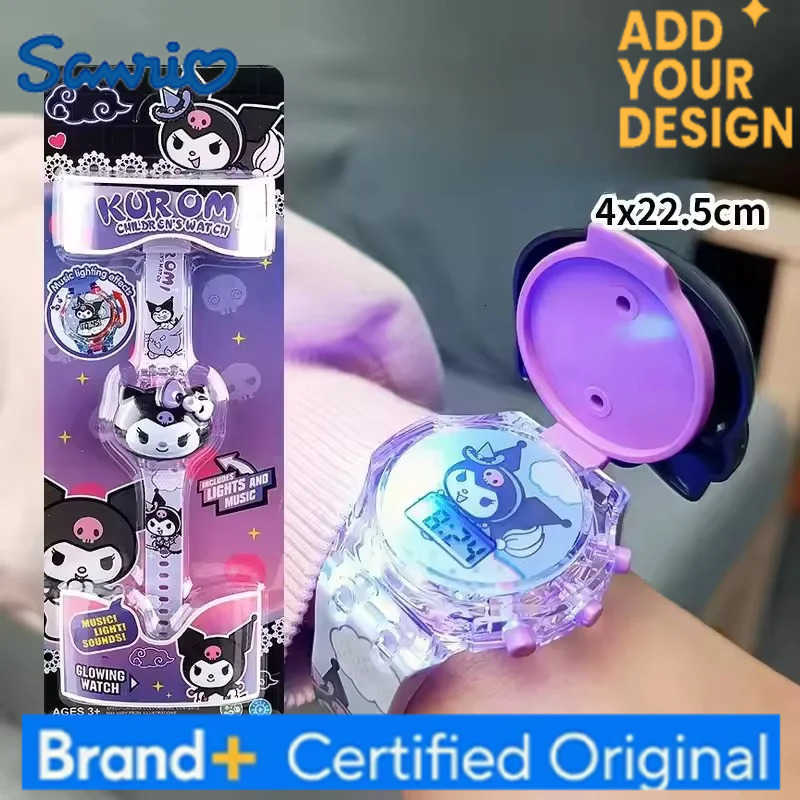 Sanrio Anime Hello Kitty Watch Kuromi Cinnamoroll with Music Silicone Strap Kawaii Wrist Watch My Melody Watch Birthday Gifts H251223