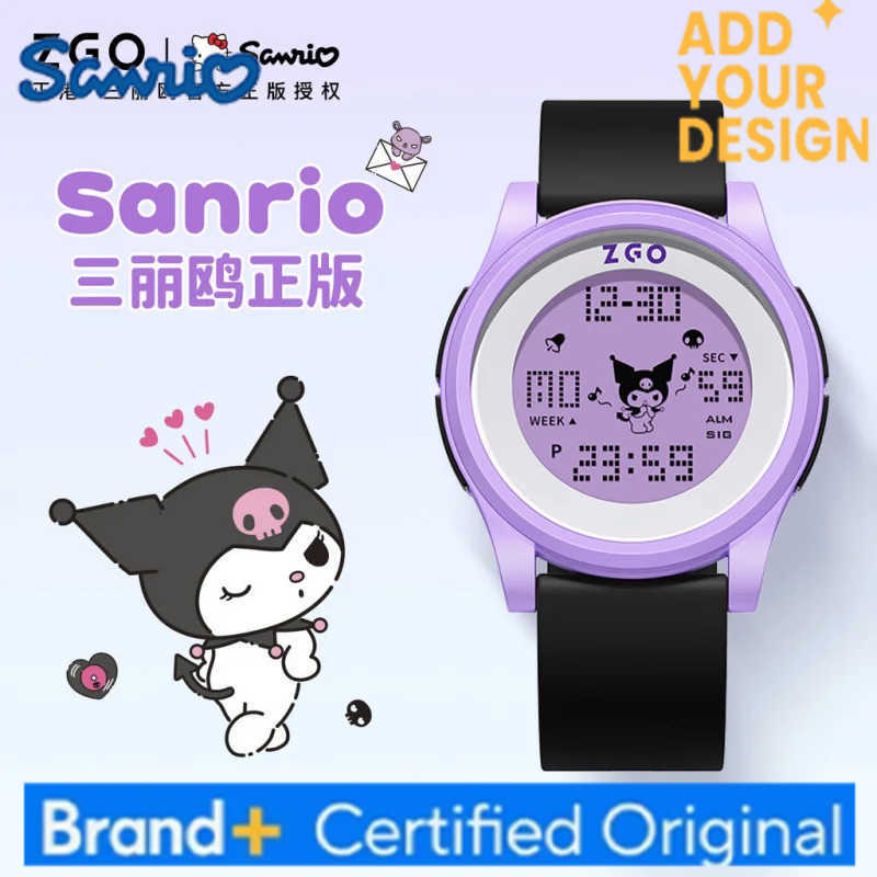 Sanrio Kuromi Kids Watch Student Multifunctional Waterproof Luminous Digital Watch Gift 8591 H251223