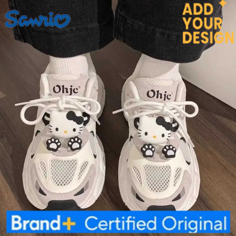 Sanrio Hello Kitty Anime Kawaii Baby Mesh Thick Soled Shoes 2025 Summer Cute Breathable Casual Sports Sneakers Gifts Toys H251223