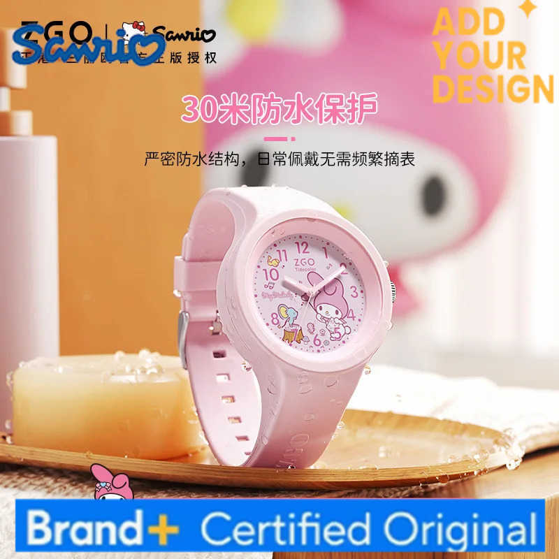 Sanrio Watches for Girls My Melody Wrist Watch Female Style Jelly Table Wiith Noctilucent Hello Kitty Waterproof Quartz Watch H251223