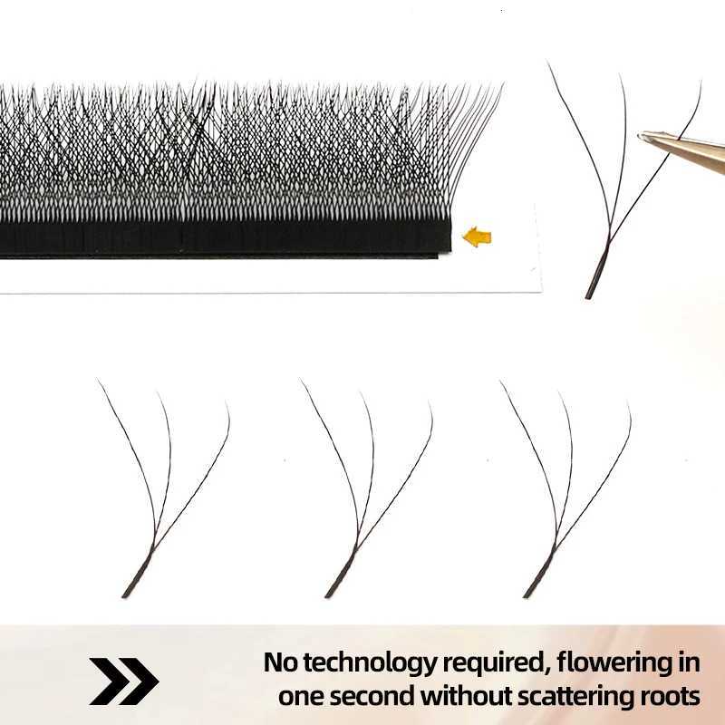 MENGLUKE W Shaped Bloom 2D 3D 4D 5D 6D 7D 8D Automatic Flowering Premade Fans Eyelash Extensions Natural yy Individual LashesT251223