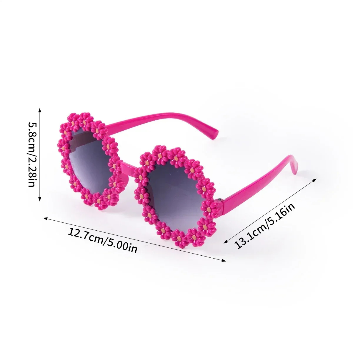 Kids Daisy Flower Round Frame Sunglasses Children Girls Birthday Wedding Party Po Props Summer Outdoor Decor Supplies Z260305