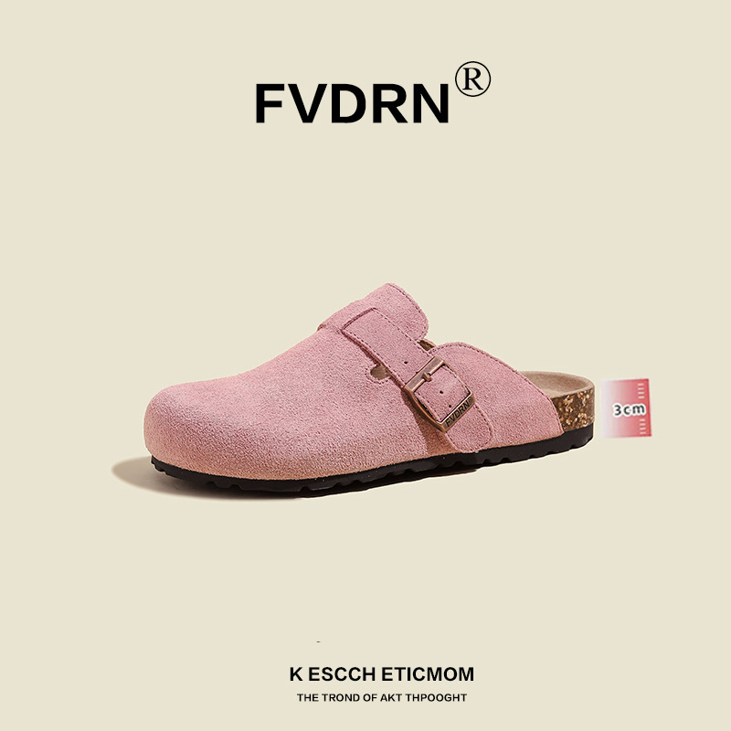 Free shipping designer slippers for womens flat slippers pink blue khaki black red yellow Fashionable Versatile Genuine Leather Soft Sole Slippers