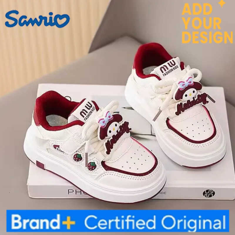 Sanrio KidsCasual Shoes Sneakers Cartoon My Melody PU Leather For Girls Anti-slip Velcro Breathable Pink Pruple Shoes Size 28-37 H251223
