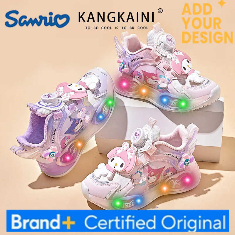 Sanrio Hot Girl My Melody Kawaii Fashion Luminous Shoes Student Spring and Autumn Seasons Cartoon Child Casual Shoes New Style H251223