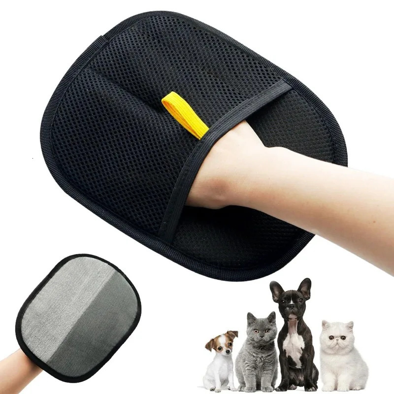 Pet Grooming Gloves Pet Hair Remover Brush Kitten Cleaning Glove Removing Dog Cat Hair From Sofa Carpet Clothes Pet Supplies 251215