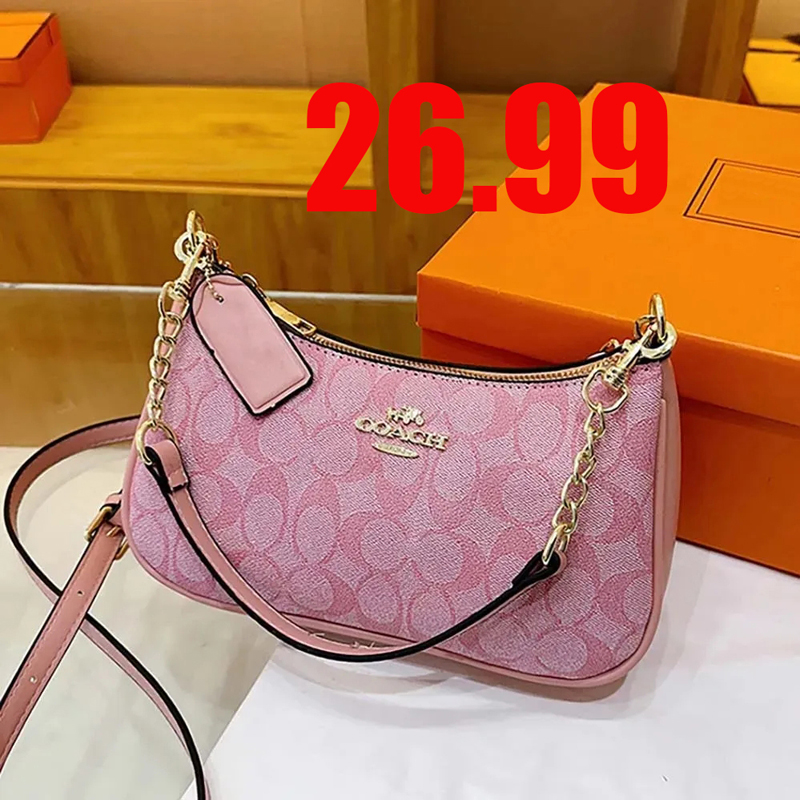 Women Fashion Bags Gold Metal Letters Button Shoulder Luxury Handbag Square Leather Crossbody Bag Designers 556677
