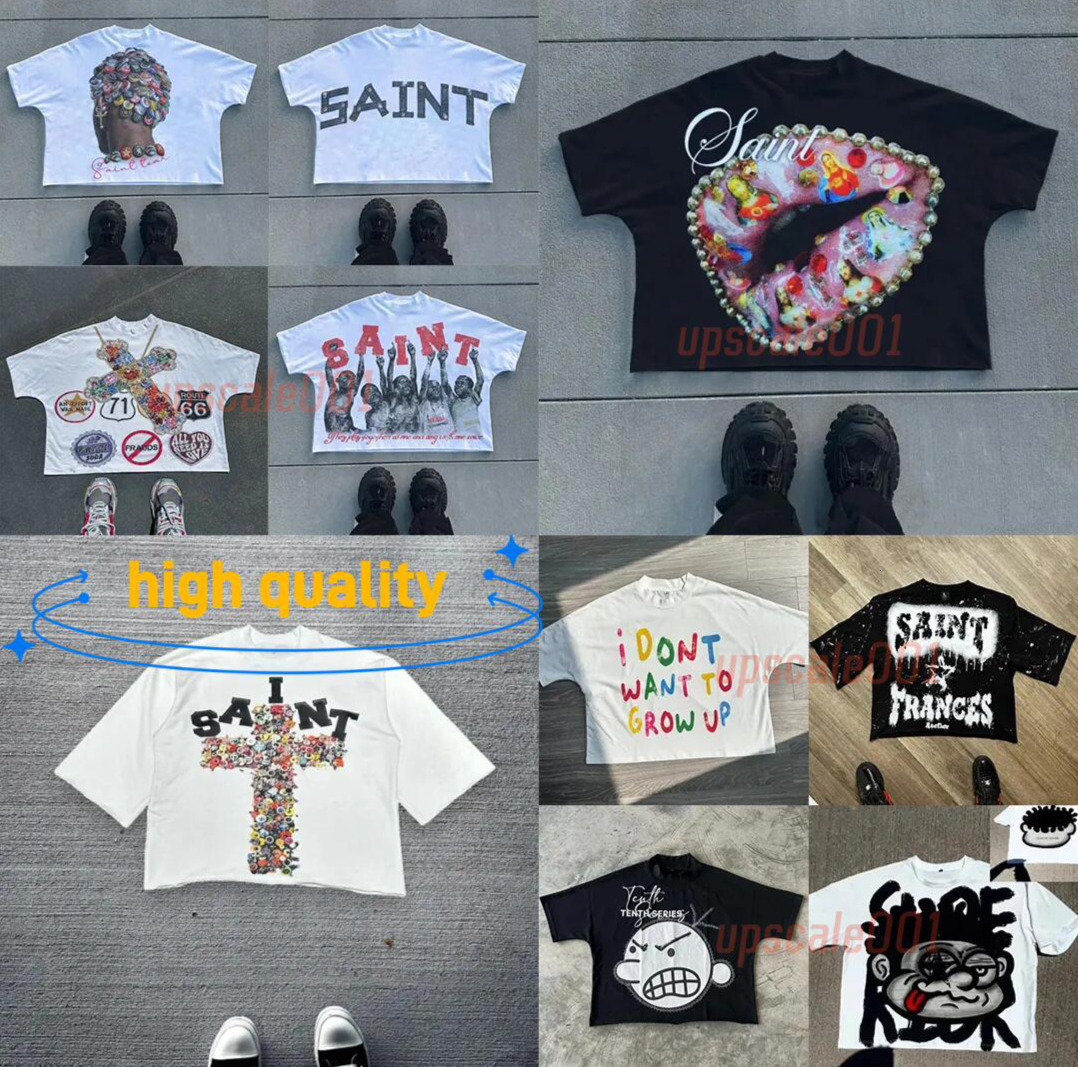 Mens T-shirt Vintage Graphic Printed Y2K T-Shirts Summer Short Sleeves Harajuku Style Hip-hop Streetwear Women Tops AAA upscale001