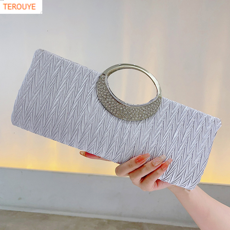TREOUYE autumn new light luxury elegant handbag niche design diamond inlaid fashionable women's handbag trendy wallet