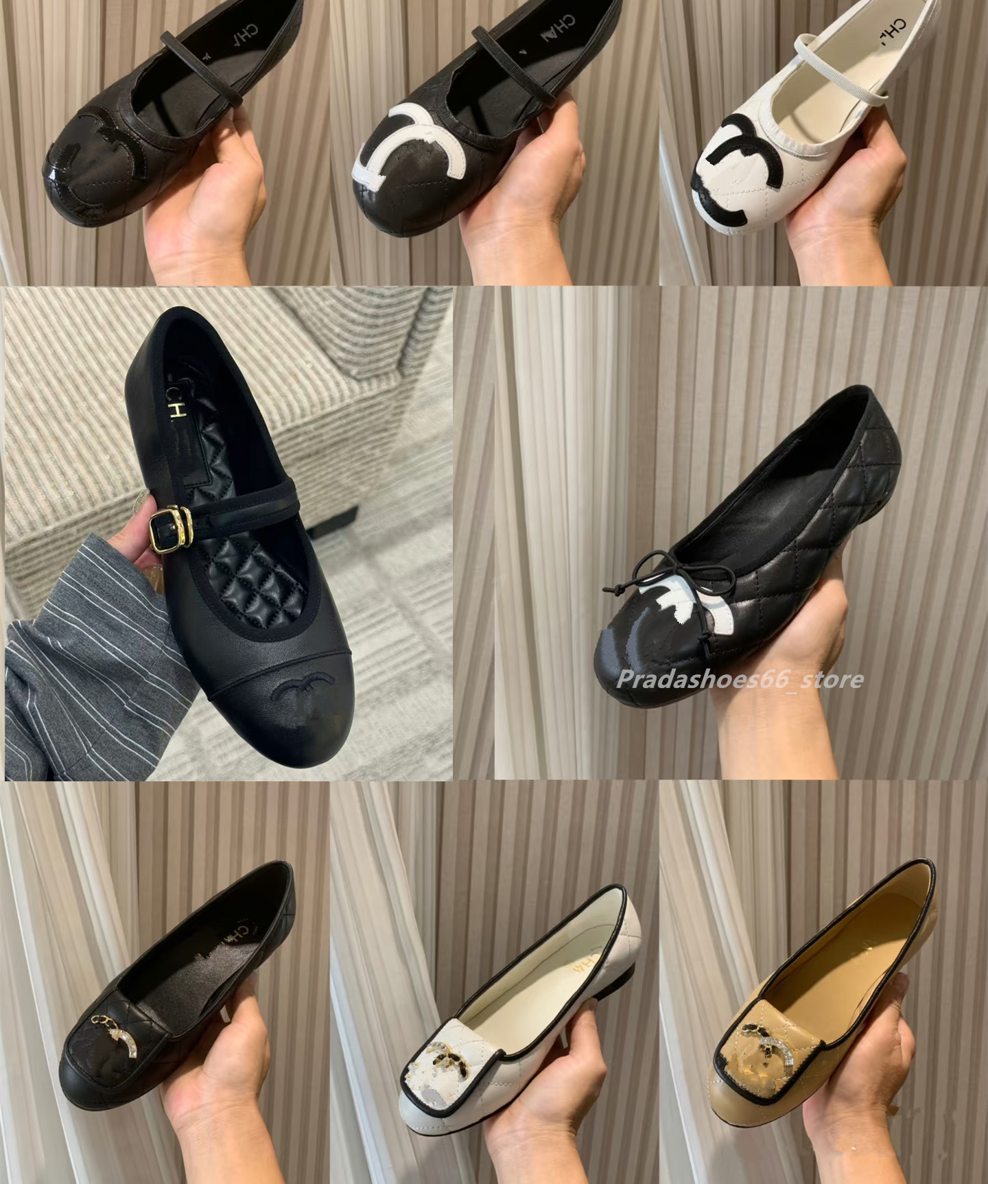 Paris Ballet Flats Classic Shoes Women Basic 2026 Leather Tweed Cloth Mary Jane Ballet Shoe ff Fashion Luxury brand designer Flats Women Shoes cha