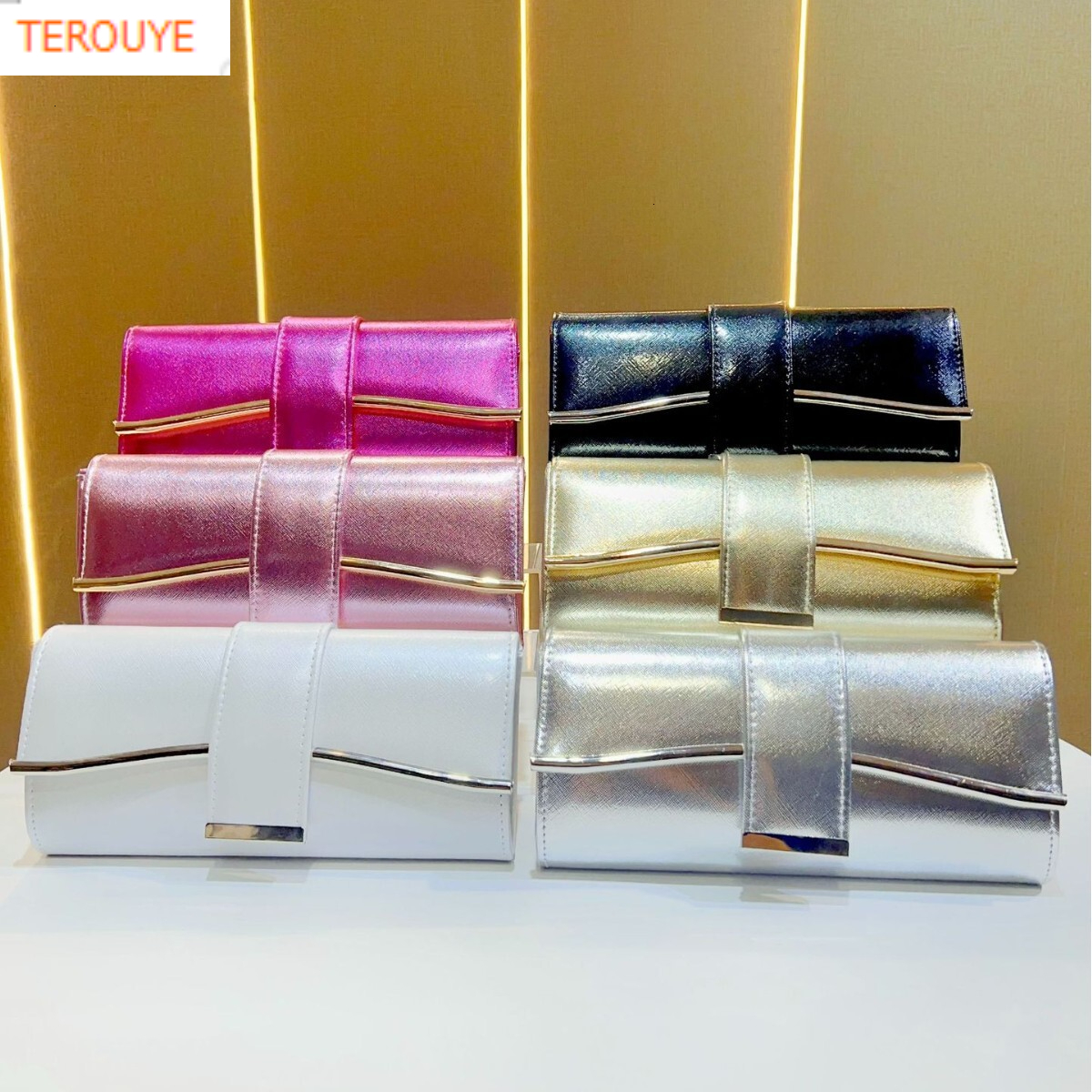 TREOUYE Autumn New Women's Wallet Simple Trendy Handbag Card Bag Evening Dress Bag Fashionable Light Luxury Elegant Bag