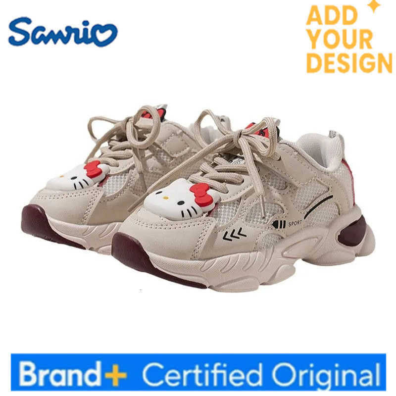 Sanrio Hello Kitty Kuromi Anime Kawaii Children Casual Shoes 2025 Spring Autumn Cute Children Sports Breathable Sneakers Gifts H251223
