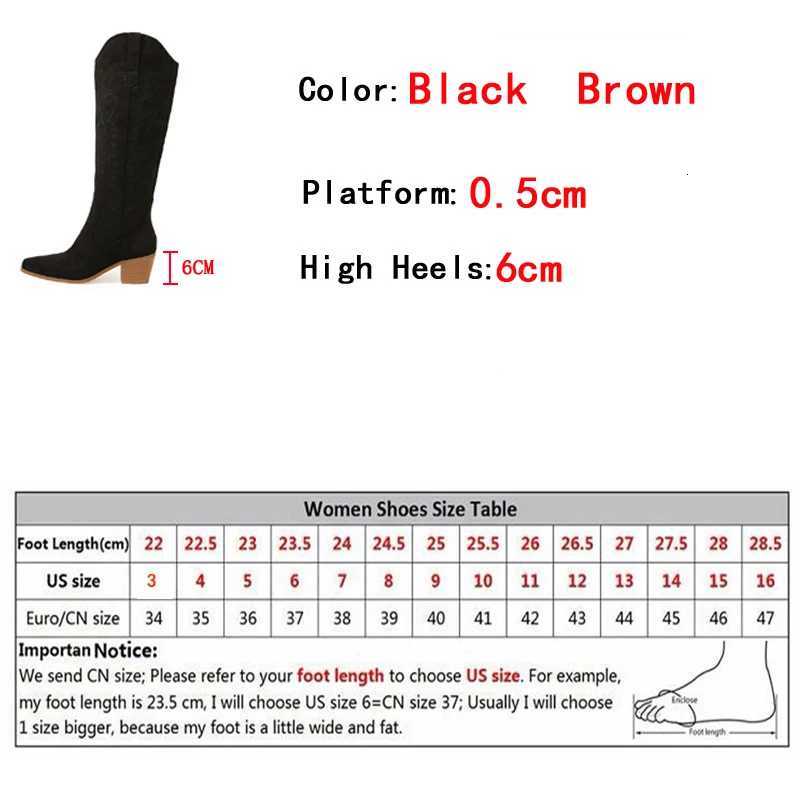 Hlieny 2025 New Retro Spring Winter Knee High Boots Women Comfy Walking Fashion Pointed Toe Female Western Cowboy Boot High HeelT251223