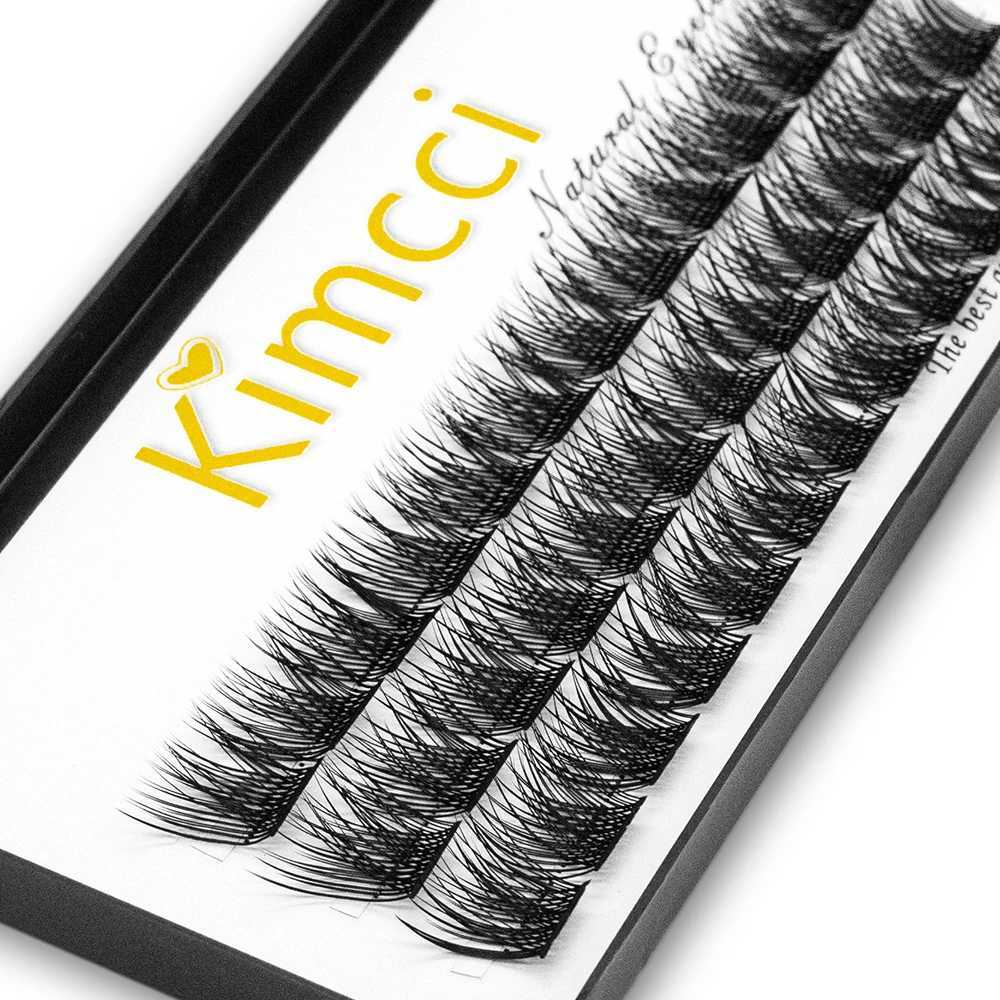 Kimcci 36 Bundles Mink Eyelash Extension Segmented False Bundles Eyelashes Natural 3D Russian Volume Faux Eyelashes IndividualT251223
