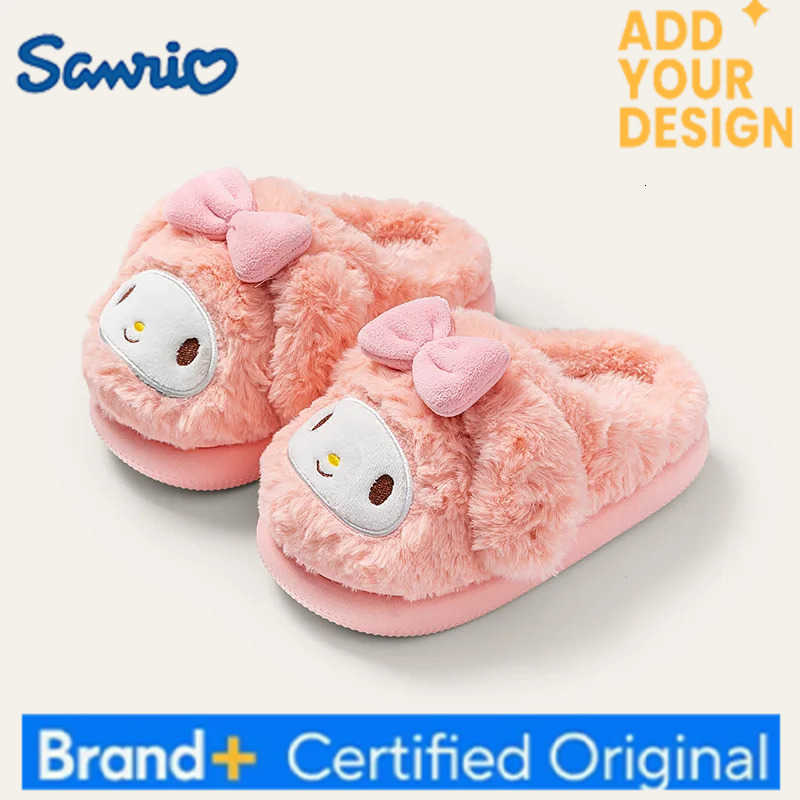 Sanrio New Kuromi Cotton Slippers for Womens Autumn Winter Anime Figure Home Anti Slip Cute Cartoon Cotton Shoes Thickened Kawaii H251223