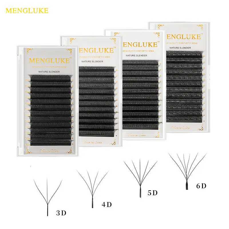 MENGLUKE W Shaped Bloom 2D 3D 4D 5D 6D 7D 8D Automatic Flowering Premade Fans Eyelash Extensions Natural yy Individual LashesT251223