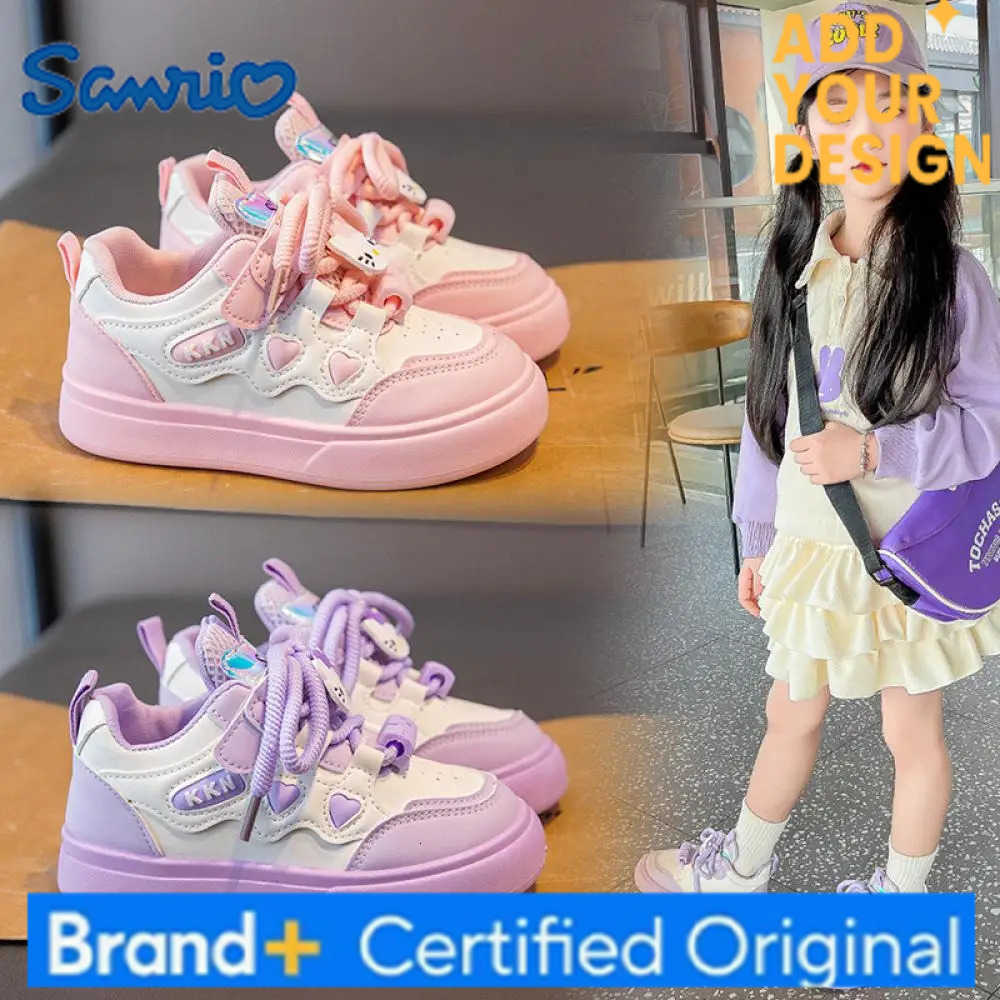 Sanrio Kawaii Hello Kitty Girls Sports Sneakers Cartoon Kids Tennis Leisure Shoes Sanrios Cute Doll Running Shoes Non Slip Breathable H251223