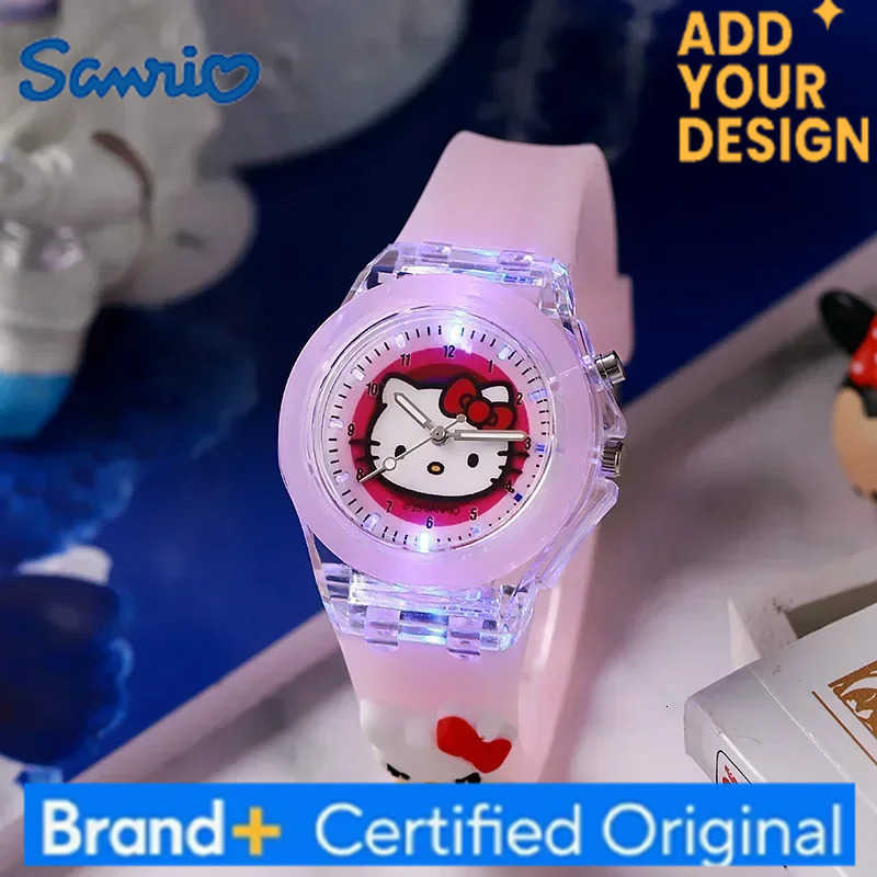 Sanrio Disney Fashion Minnie Childrens Watch Mickey Mouse Childrens Flash Light Cartoon Figure Doll Boys Girls Birthday Gifts H251223