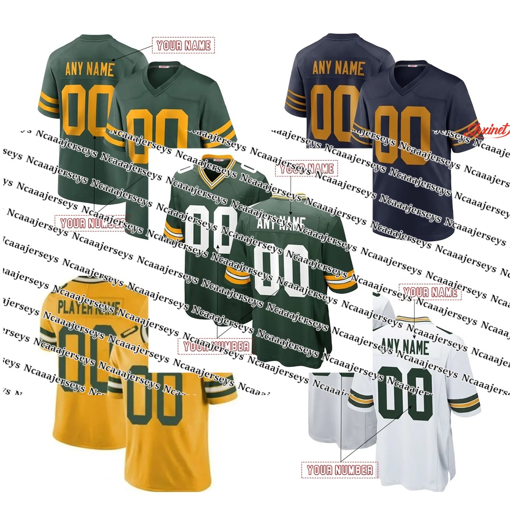 1 Micah Parsons Shxinet Golden Love Josh Jacobs Xavier McKinney Lukas Van Ness Kenny Clark Evan Williams Dontayvion Wicks Walker Romeo Doubs Matthew Football Jersey