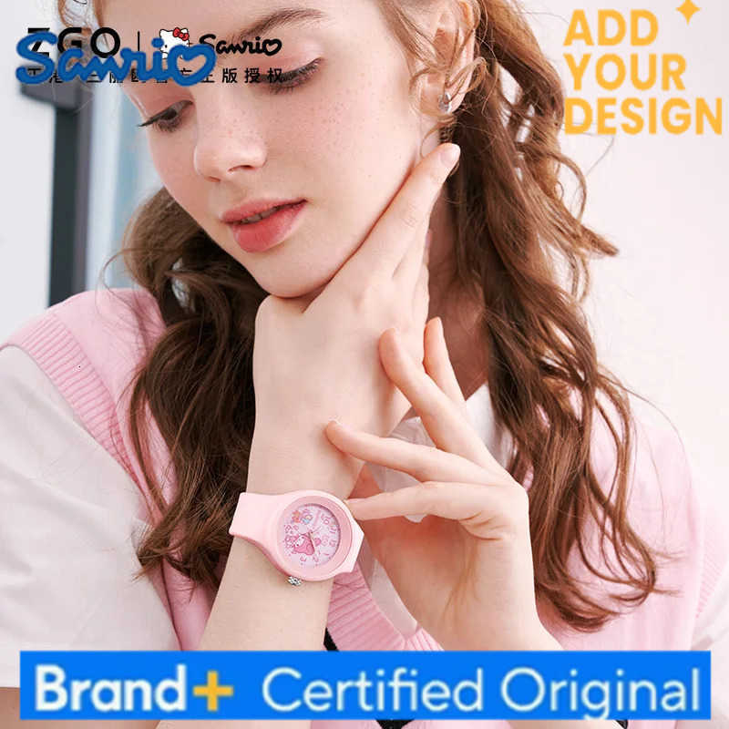 Sanrio Watches for Girls My Melody Wrist Watch Female Style Jelly Table Wiith Noctilucent Hello Kitty Waterproof Quartz Watch H251223