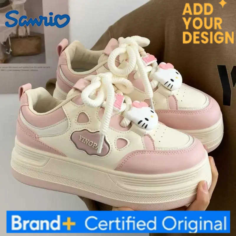 Sanrio Girl Hello Kitty Skate Shoes Student Children The Spring and Autumn Annals Breathable Waterproof Casual Shoes New Style H251223