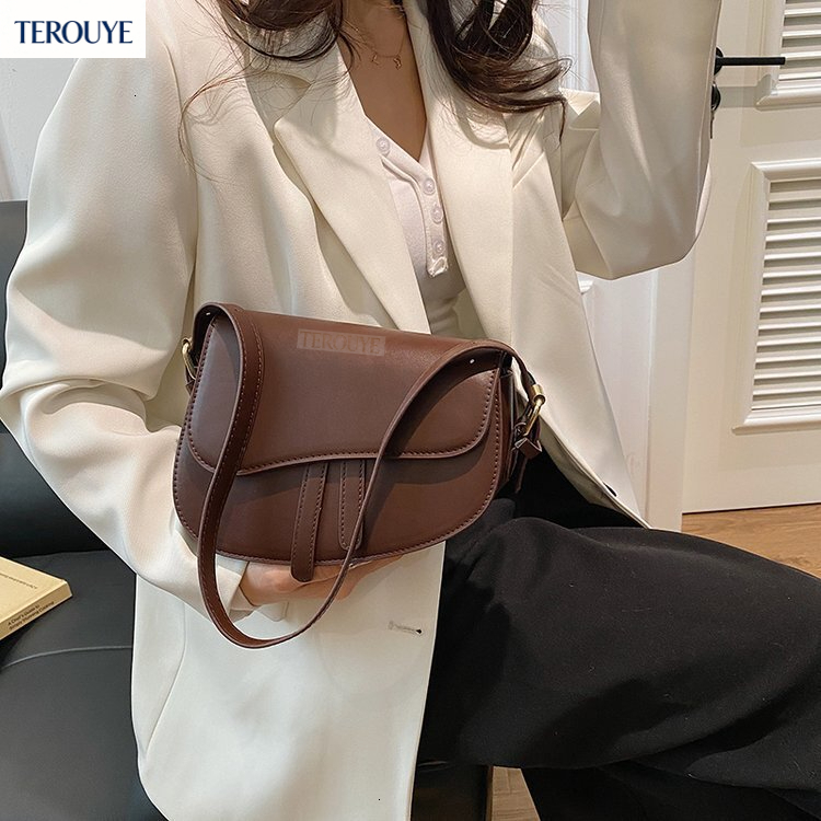 TREOUYE autumn atmosphere new niche bag simple design popular fashion crossbody bag elegant saddle bag women's shoulder bag