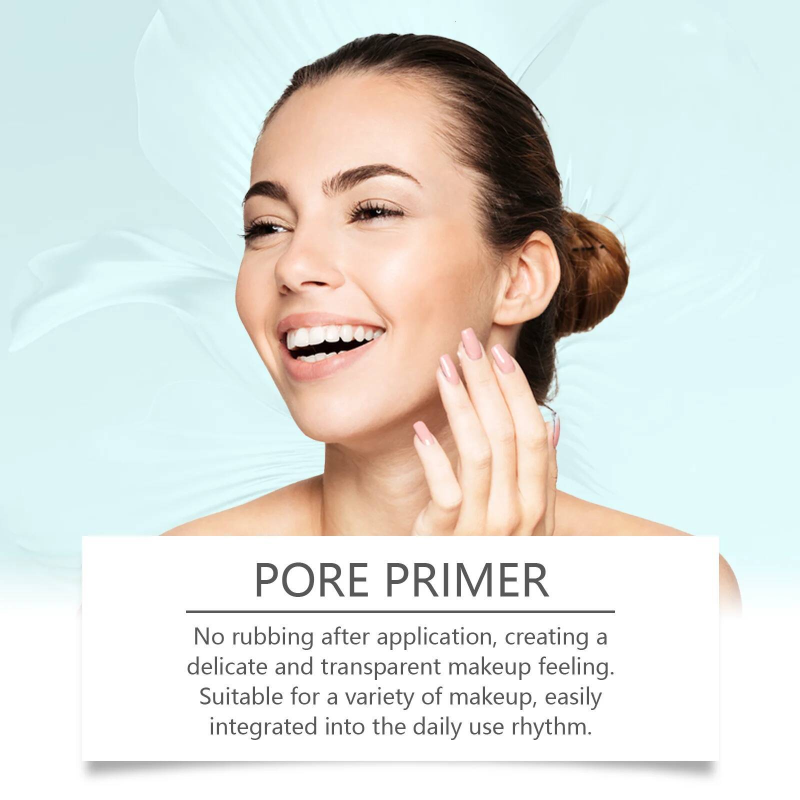 Pre-Makeup Pore Invisible Pores Even Tone Oil Control Smoothing Skin Moisturizing Face Primer for Flawless Makeup