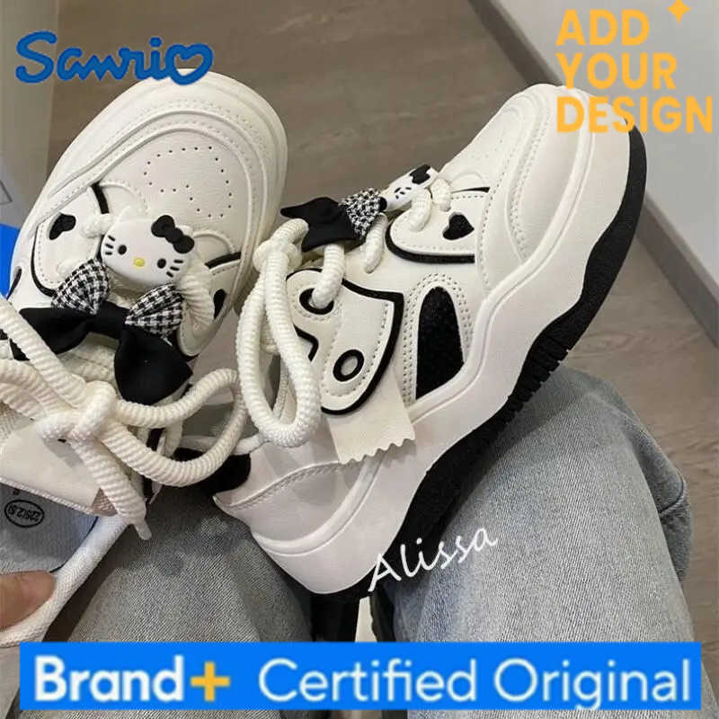 Sanrio Kawaii Sneakers Hello Kitty Casual Shoes Female Cartoon Anime Thick Bottom Shoes Cute Girls Student Womens Casual Sneakers H251223
