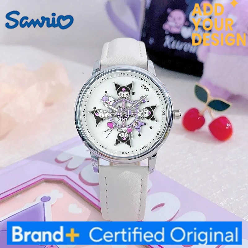 Sanrio kuromi waterproof watch kawaii cartoon character cute creative exquisite fashion versatile girl quartz watch holiday gift H251223