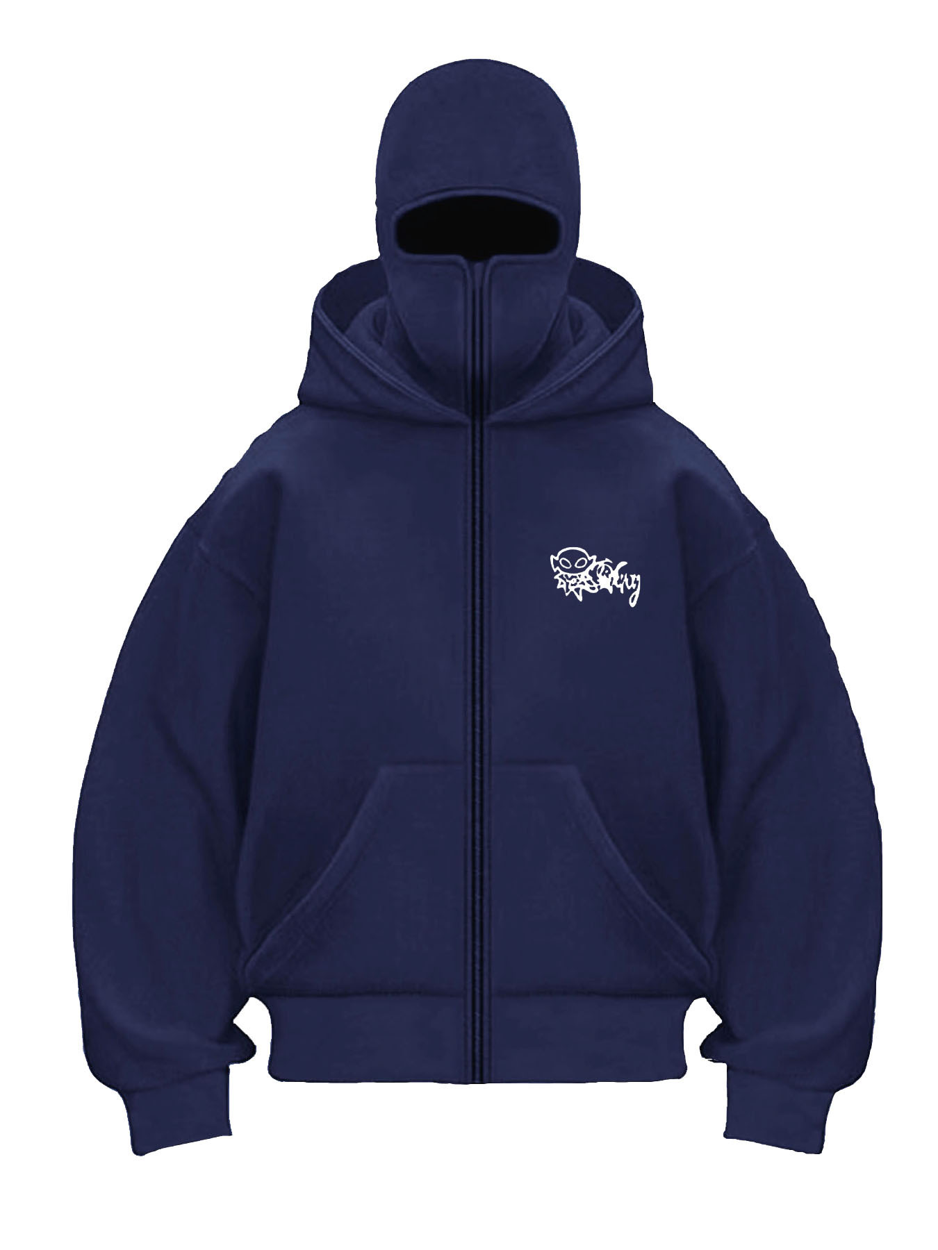 2025 American Trendy Brand Double-Hood Zip-Up Jacket Hooded Cardigan Sweatshirt Couple Style Windproof Streetwear