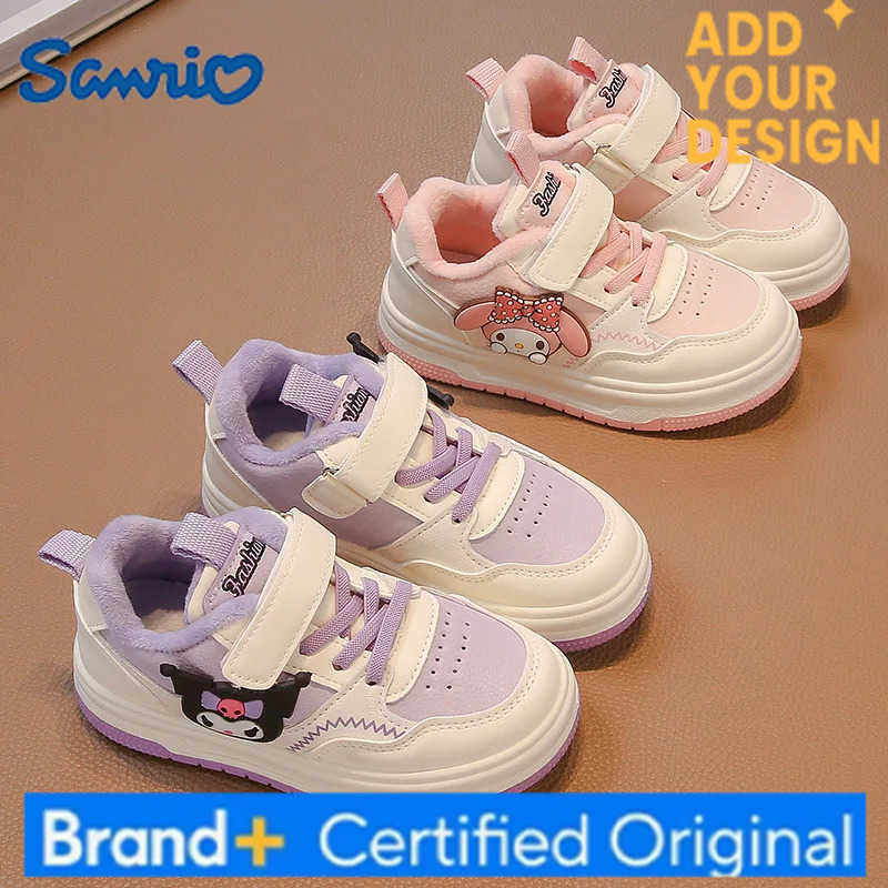 Sanrio spring and autumn new non-slip children casual shoes fashion Girls hello kitty velcro kuromi board shoes H251223