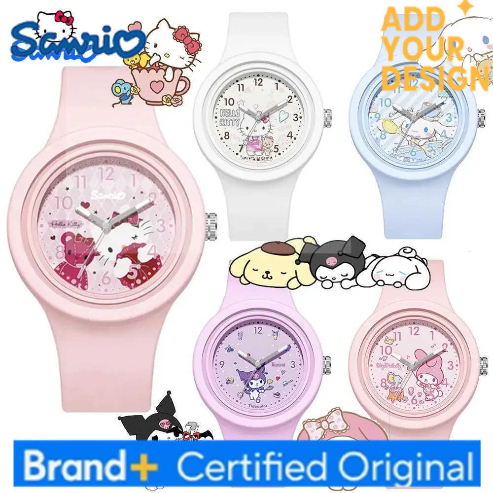 Sanrio Childrens Watch Kuromi Hello Kitty Quartz Casual Cartoon Melody WristWatch Girls Children Birthday Gifts H251223