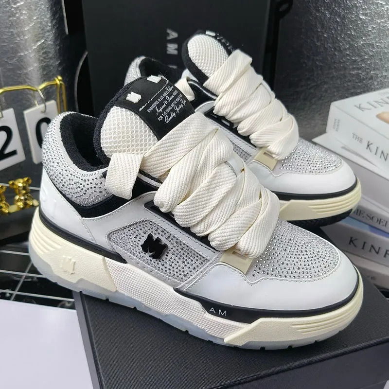 Designer Women MA-1 Sneakers Men MA1 Sports Shoes Rubber Sole Crystal Inlaid Leather Upper Breathable Comfortable Towel Inner Brand Womens Casual