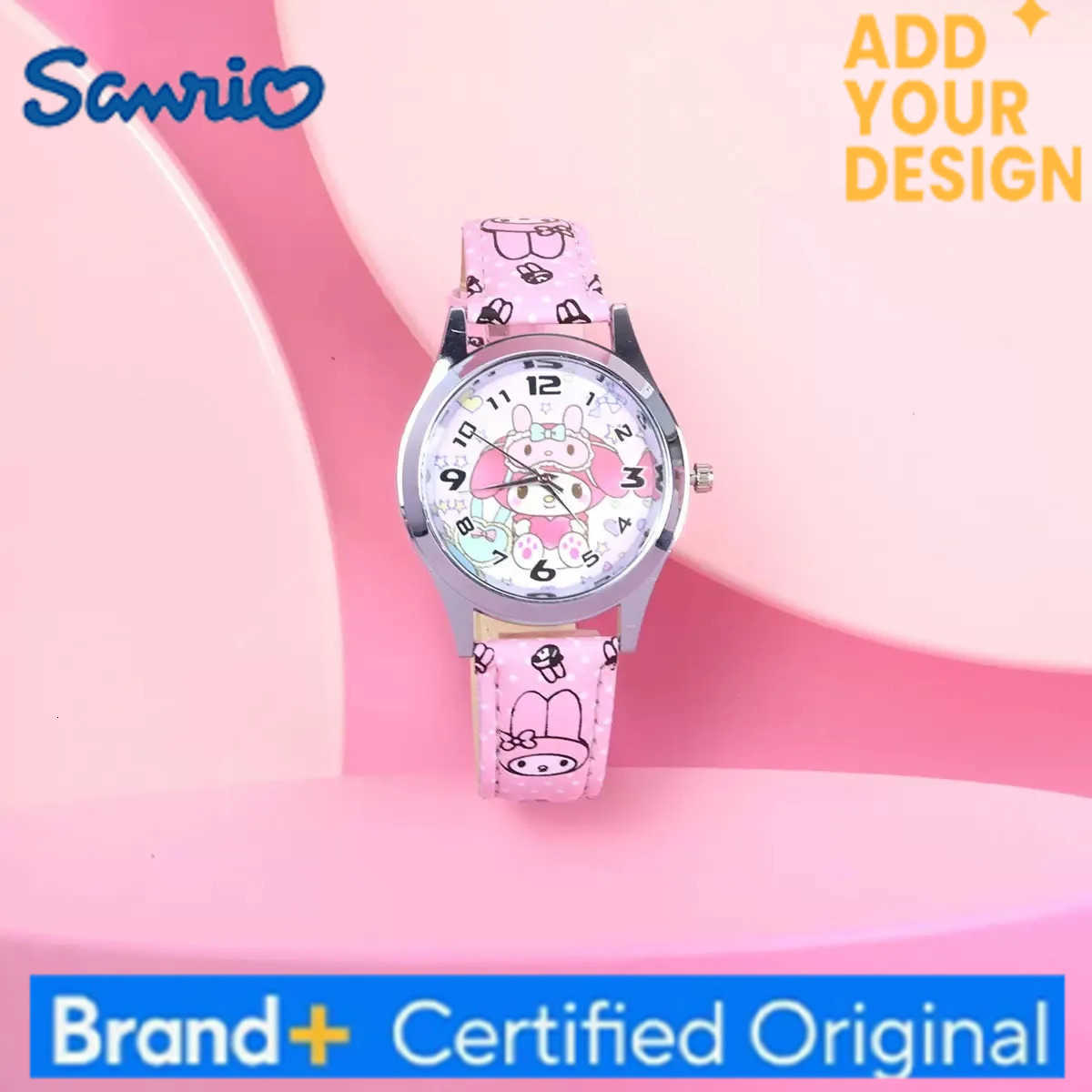 Sanrio Children Watches Kuromi Hello Kitty Silicone Strap Quartz Cartoon Melody WristWatch Girls Children Birthday Gifts H2512231
