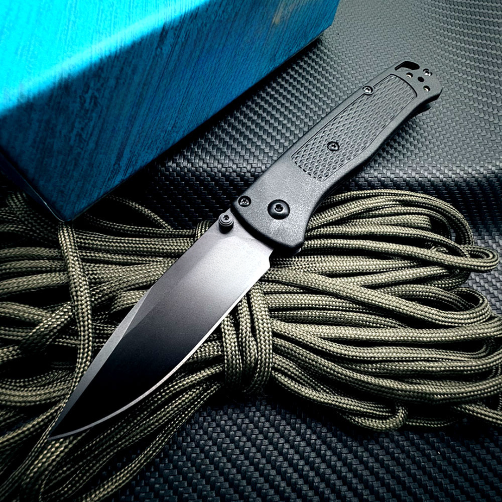 BM Bugout EDC Folding Pocket Knife Black/ White Blade Survival Tactical Knife Outdoor Facas Jackknife Hand Tools Rescue