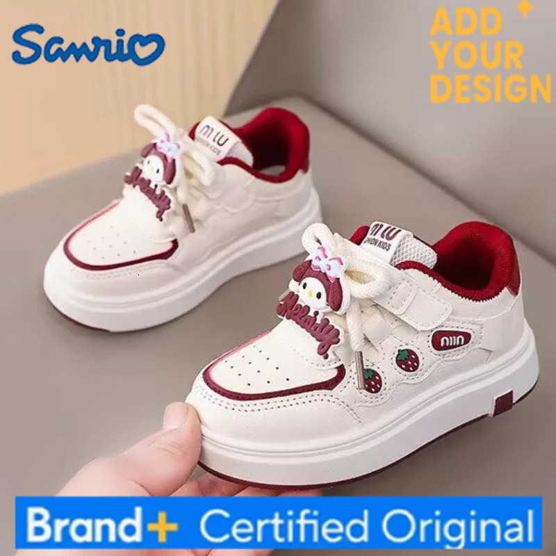 Sanrio KidsCasual Shoes Sneakers Cartoon My Melody PU Leather For Girls Anti-slip Velcro Breathable Pink Pruple Shoes Size 28-37 H251223