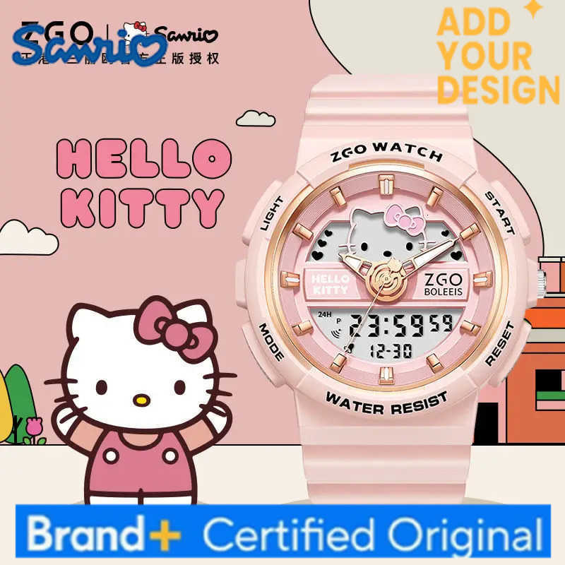 Sanrio Hello Kitty Waterproof Watch Ins Girls Luminous Electronic Watches Childrens Birthday Gifts H251223