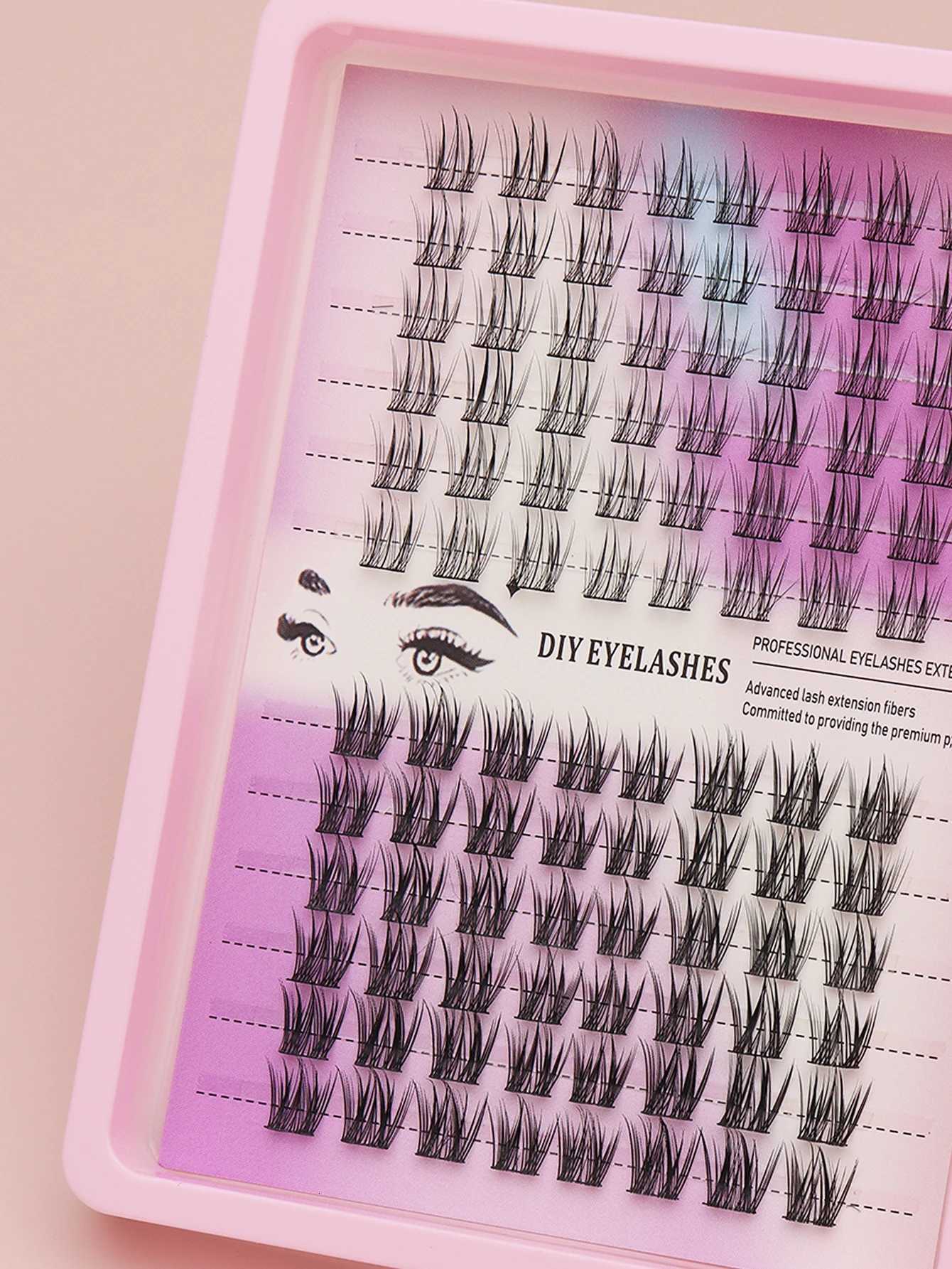 96 Cluster Mixed Natural Extension False Eyelash Party Travel Daily Work Meeting Natural False Eyelash Comfortable WearT251223