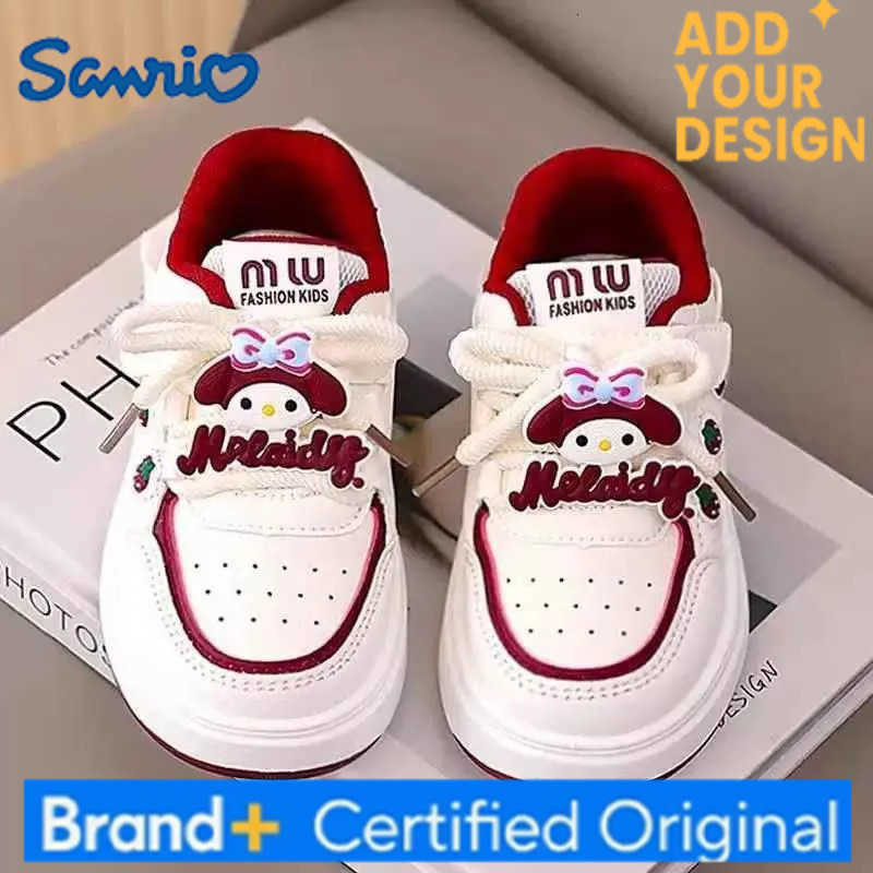 Sanrio KidsCasual Shoes Sneakers PU Leather Spring Autumn Outdoor Sport Shoes For Girls Anti-slip Breathable Pink Red Size 26-37 H251223