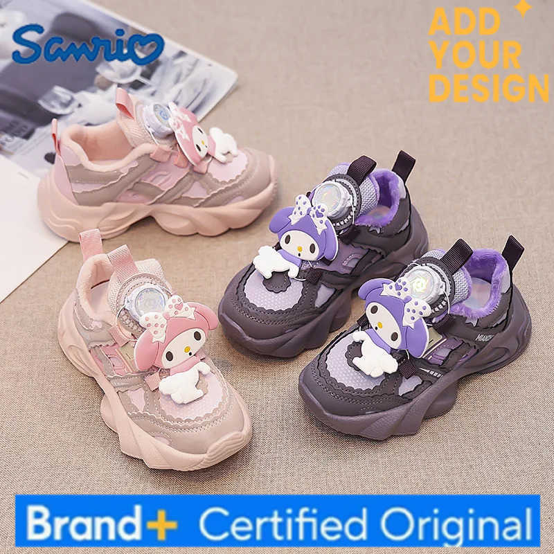 Sanrio Girl Cinnamoroll Kawaii Fashion Sneakers Student Winter Anime Cartoon Fleece-Lined Keep Warm Child Casual Shoes New Style H251223