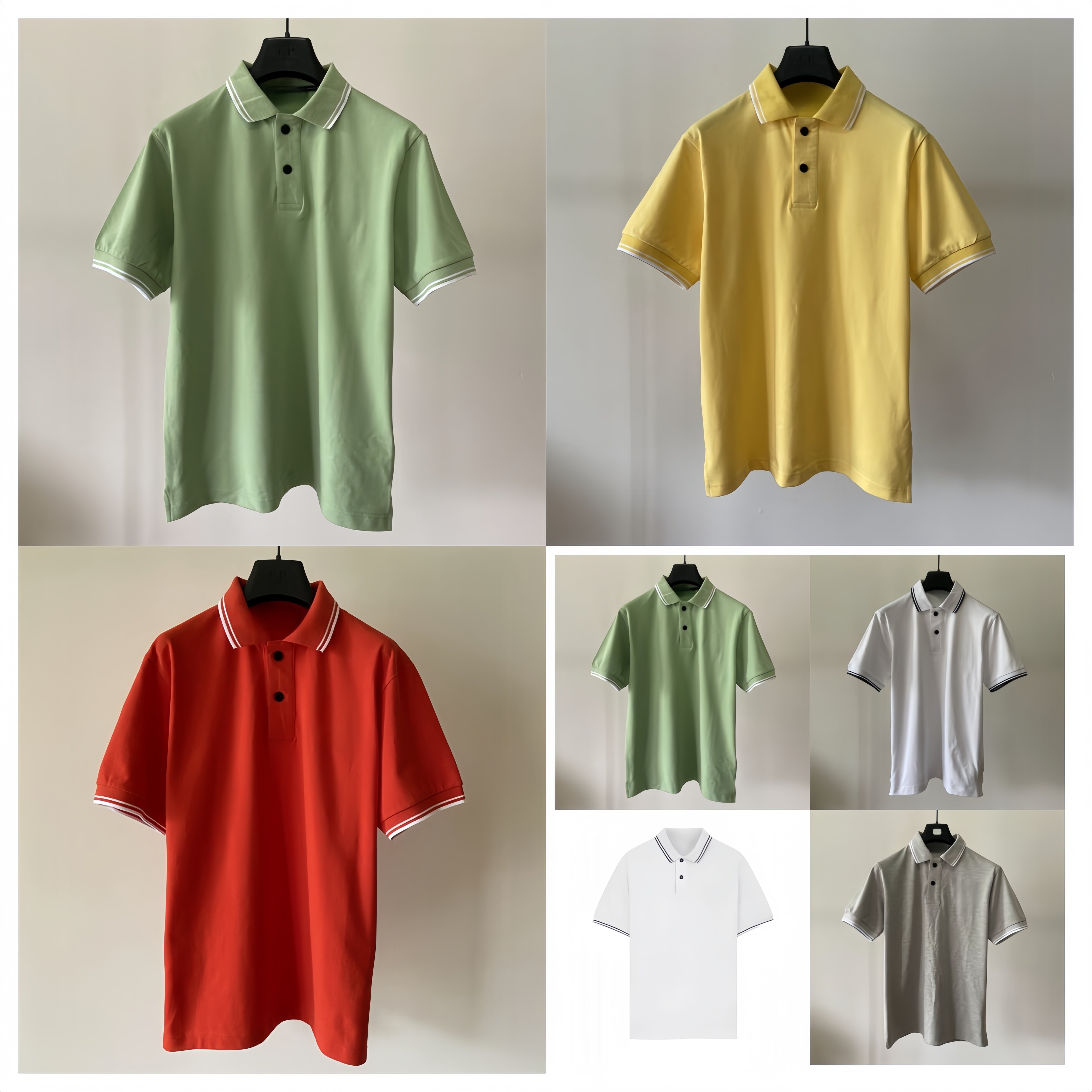 With ST Logo Women's Polos Shirt Cotton Tees M-3XL Unisex Tees for Summer with Compass Badge Lady Shirts Summer Cotton Tops Boy Man Girl