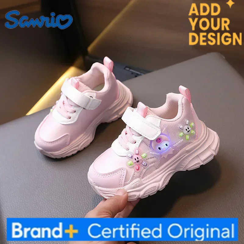 Sanrio hello kitty cartoon running shoes children casual shoes lights kuromi Autumn and winter LED sneakers sports shoes H251223