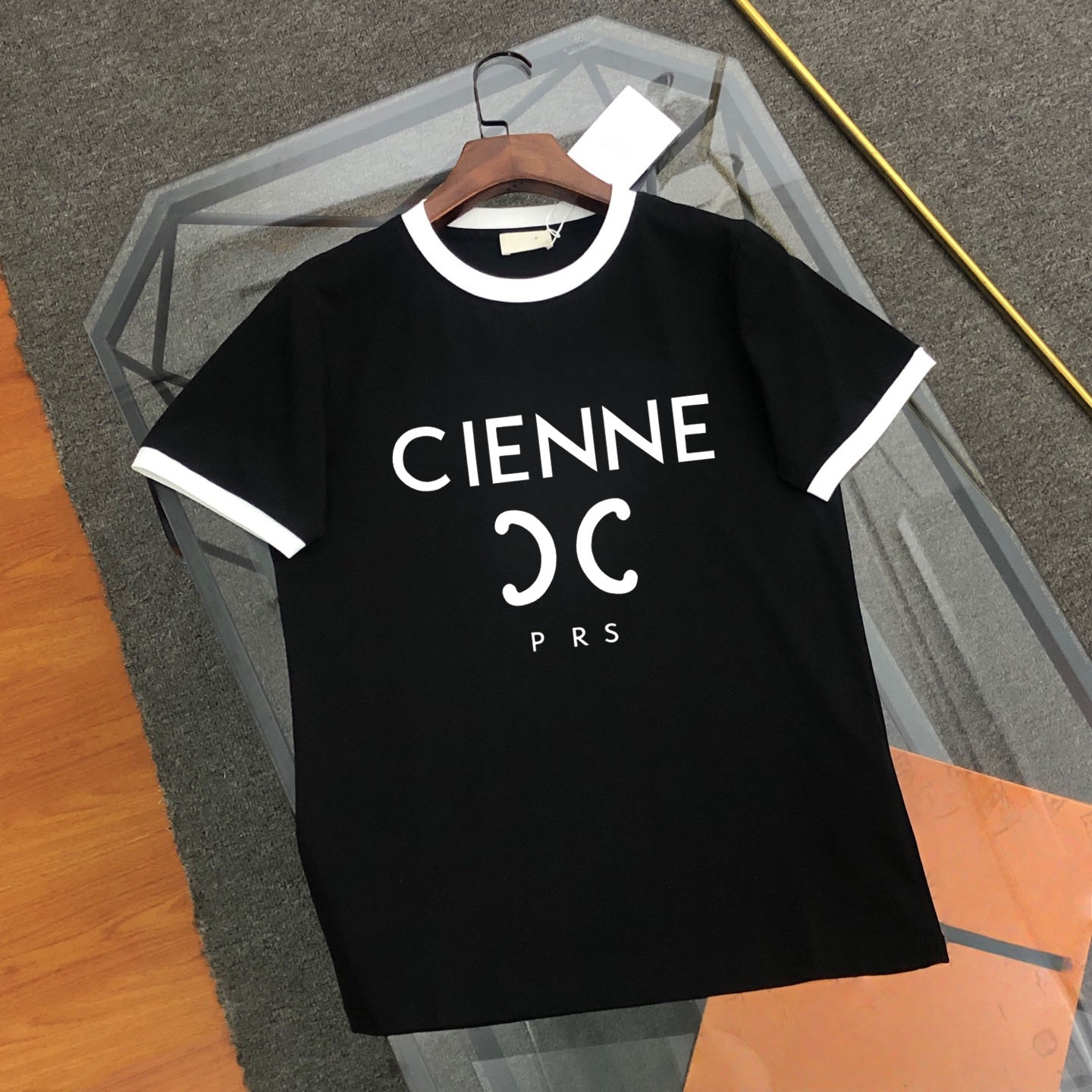 CIENNE designer womens tops t shirt summer clothing letter print mens short sleeve outwear knitted top fashion