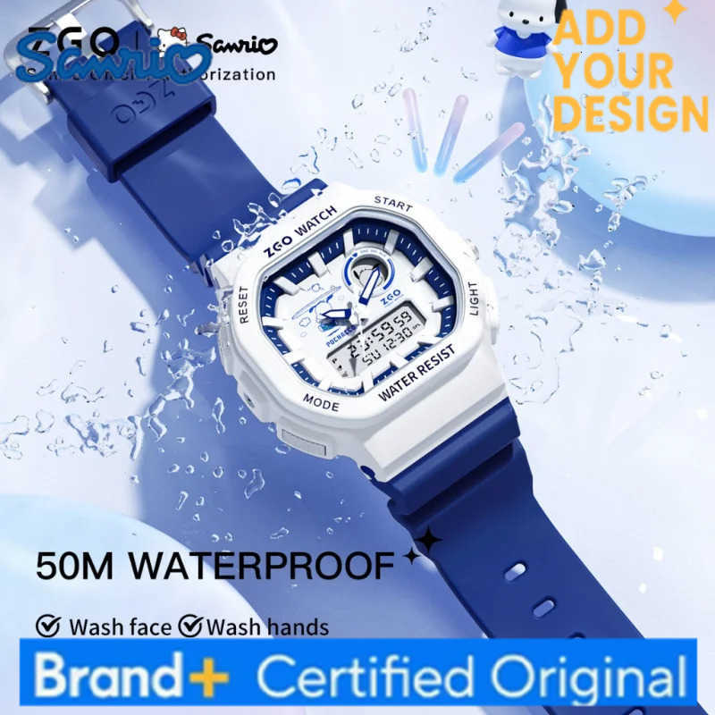 Sanrio Pochacco Boys Kids Watch Dual Display Sports Digital Watch Waterproof Chronograph Electronic Watch 810 H251223