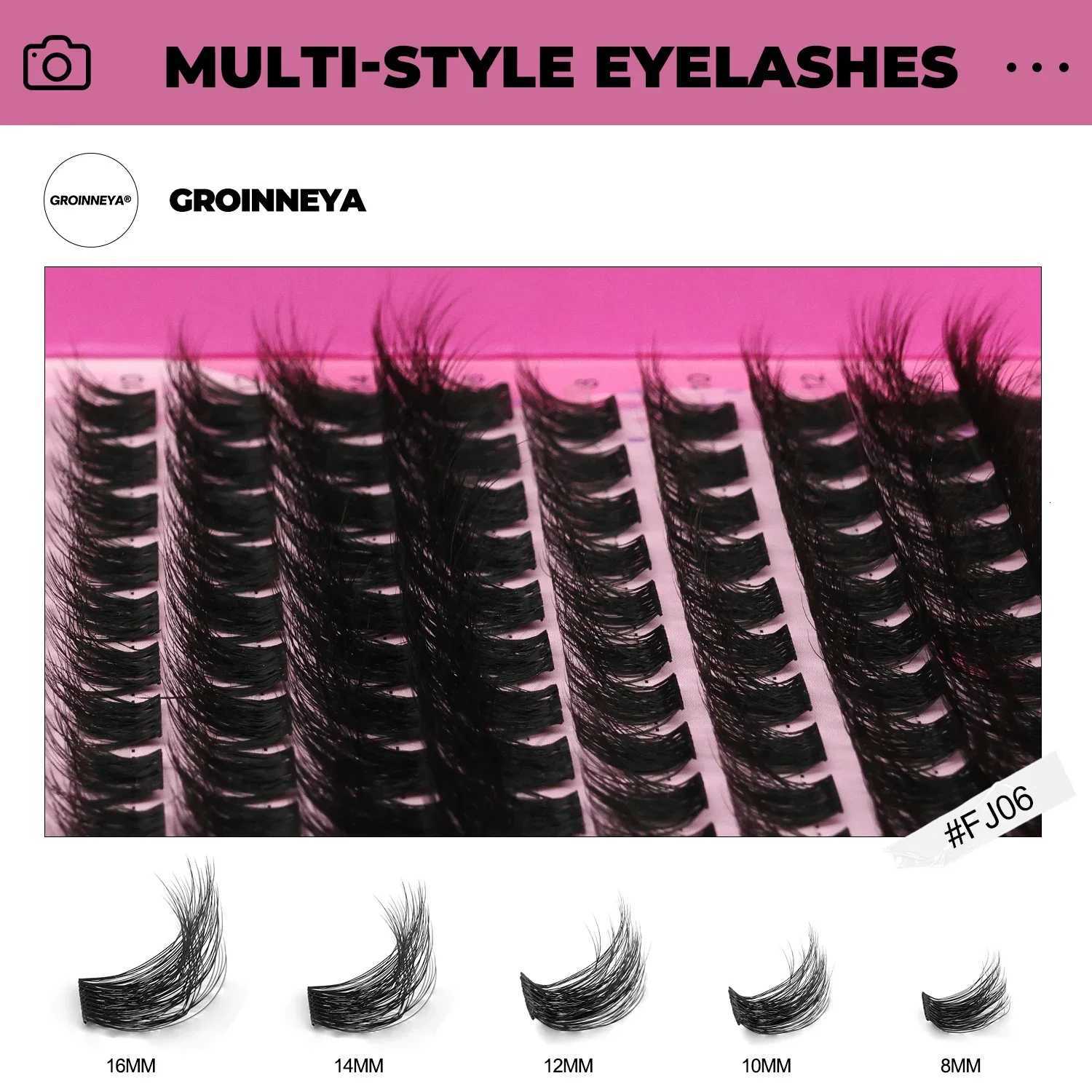 DIY Lashes Extension Kit Individual Lashes Clusters Faux Mink Eyelash Extension Mix set with Lash Bond and Seal MakeupT251223