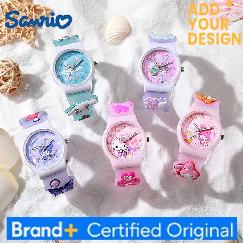 Sanrio Cute 3D Hello Kitty Watches for Girls Cartoon Pattern Kuromi Waterproof Quartz Children Watch Wrist Clock Kids Gift reloj nina H2512231